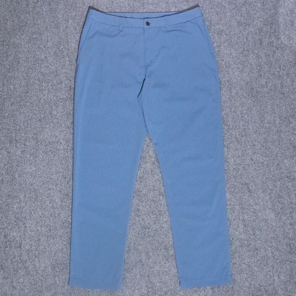 Lululemon ABC Classic Fit WovenAir Pants Blue Performance Stretch Golf Men 36x31